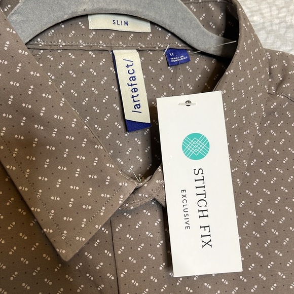 Stitch Fix ARTEFACT button down long sleeve shirt XL slim - Picture 5 of 7